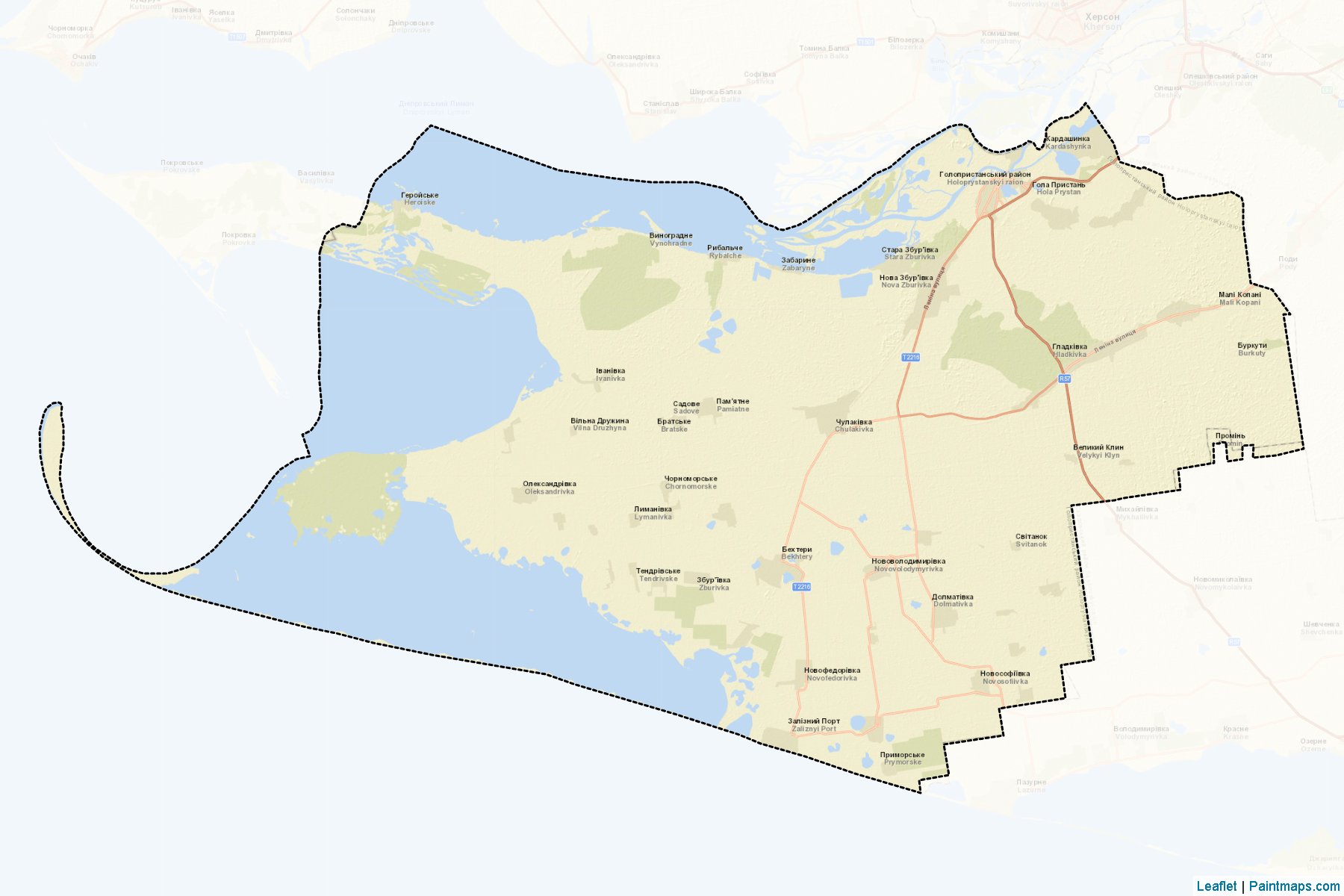 Holoprystans'kyi (Kherson) Map Cropping Samples-2