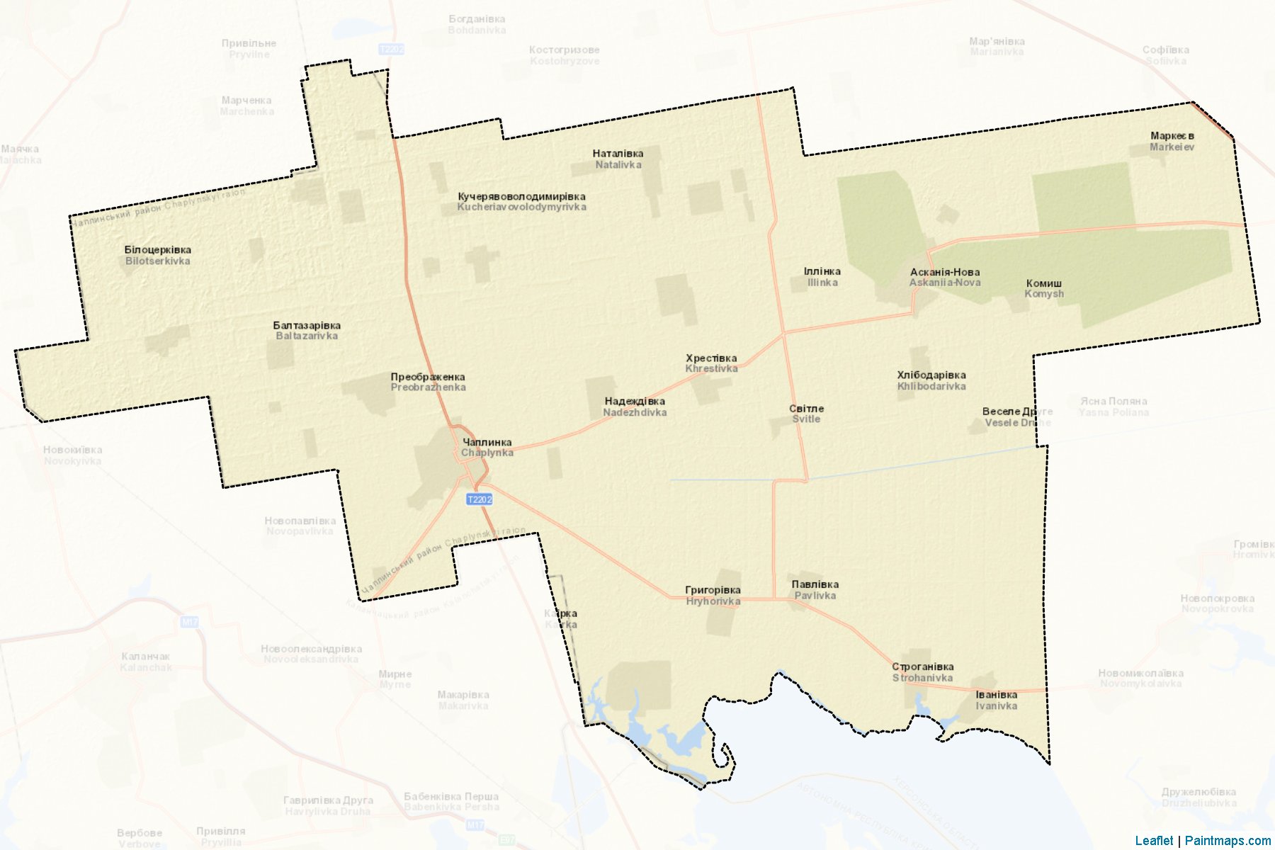 Chaplyns'kyi (Kherson) Map Cropping Samples-2