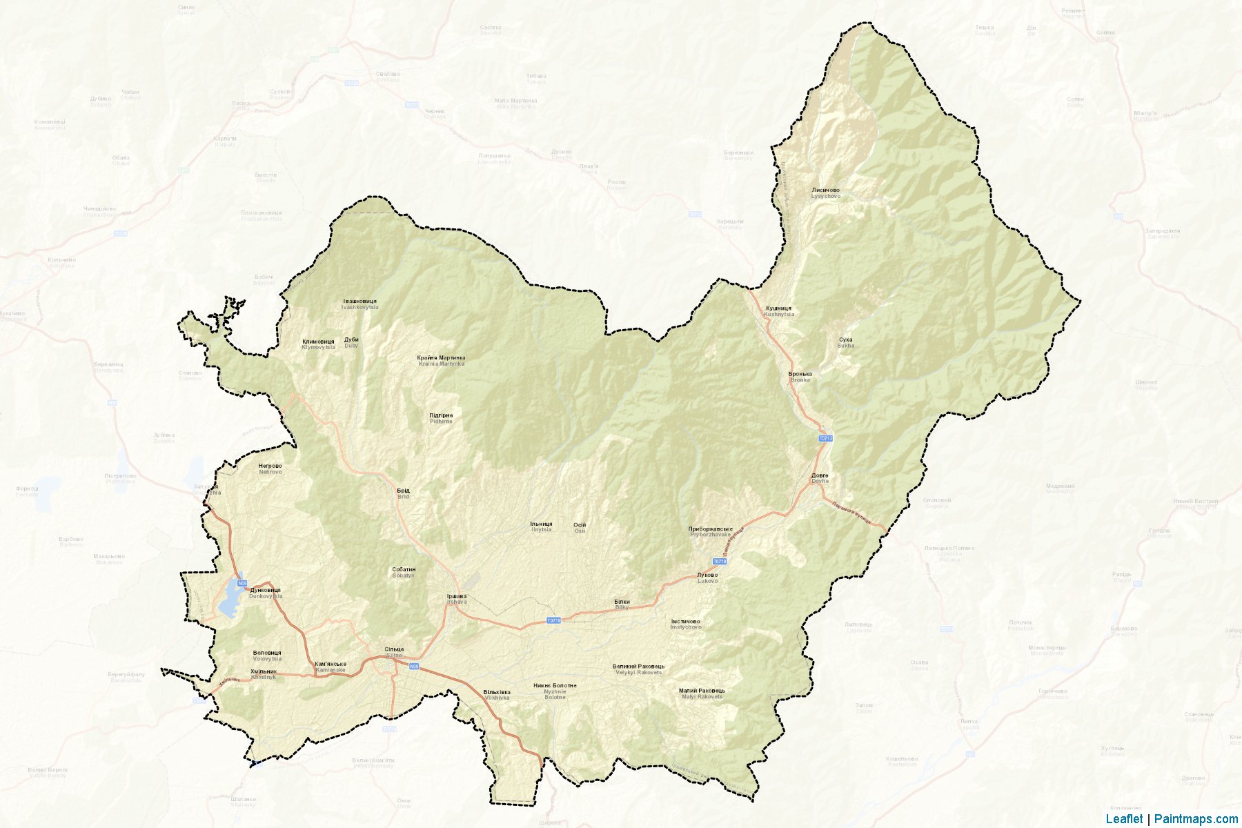 Irshavs'kyi (Zakarpattia) Map Cropping Samples-2