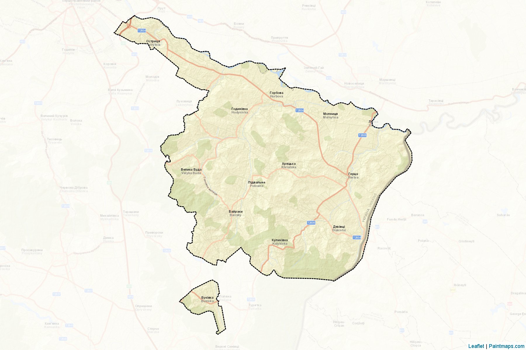 Muestras de recorte de mapas Hertsaivskyi (Chernivtsi)-2