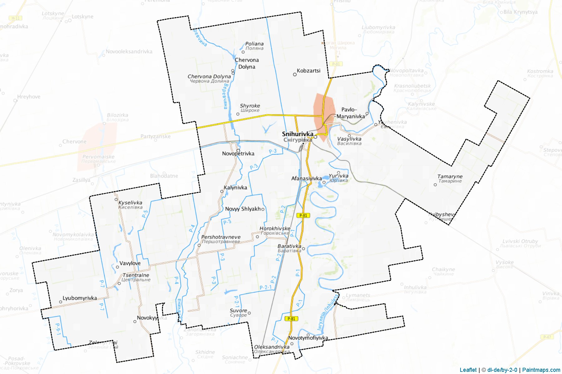 Snihurivs'kyi (Mykolaiv) Map Cropping Samples-1