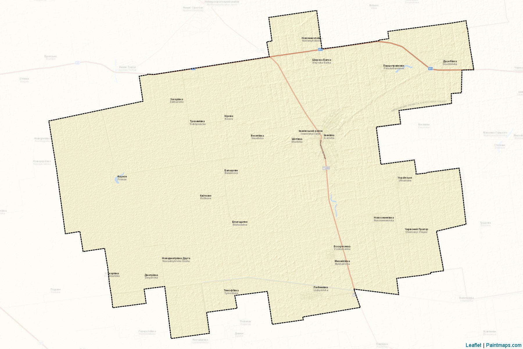 Muestras de recorte de mapas Ivanivskyi (Kherson)-2