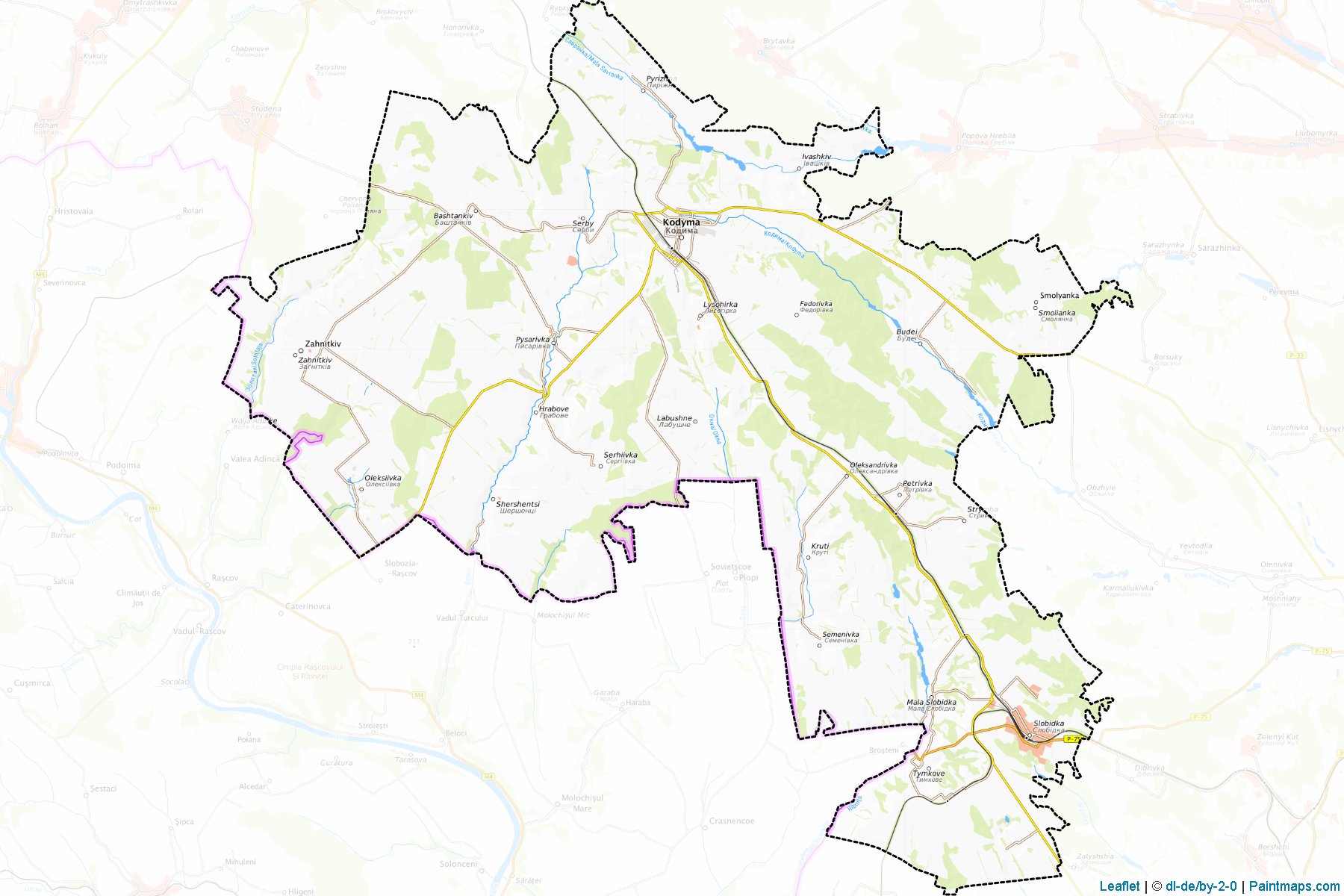 Muestras de recorte de mapas Kodymskyi (Odessa)-1