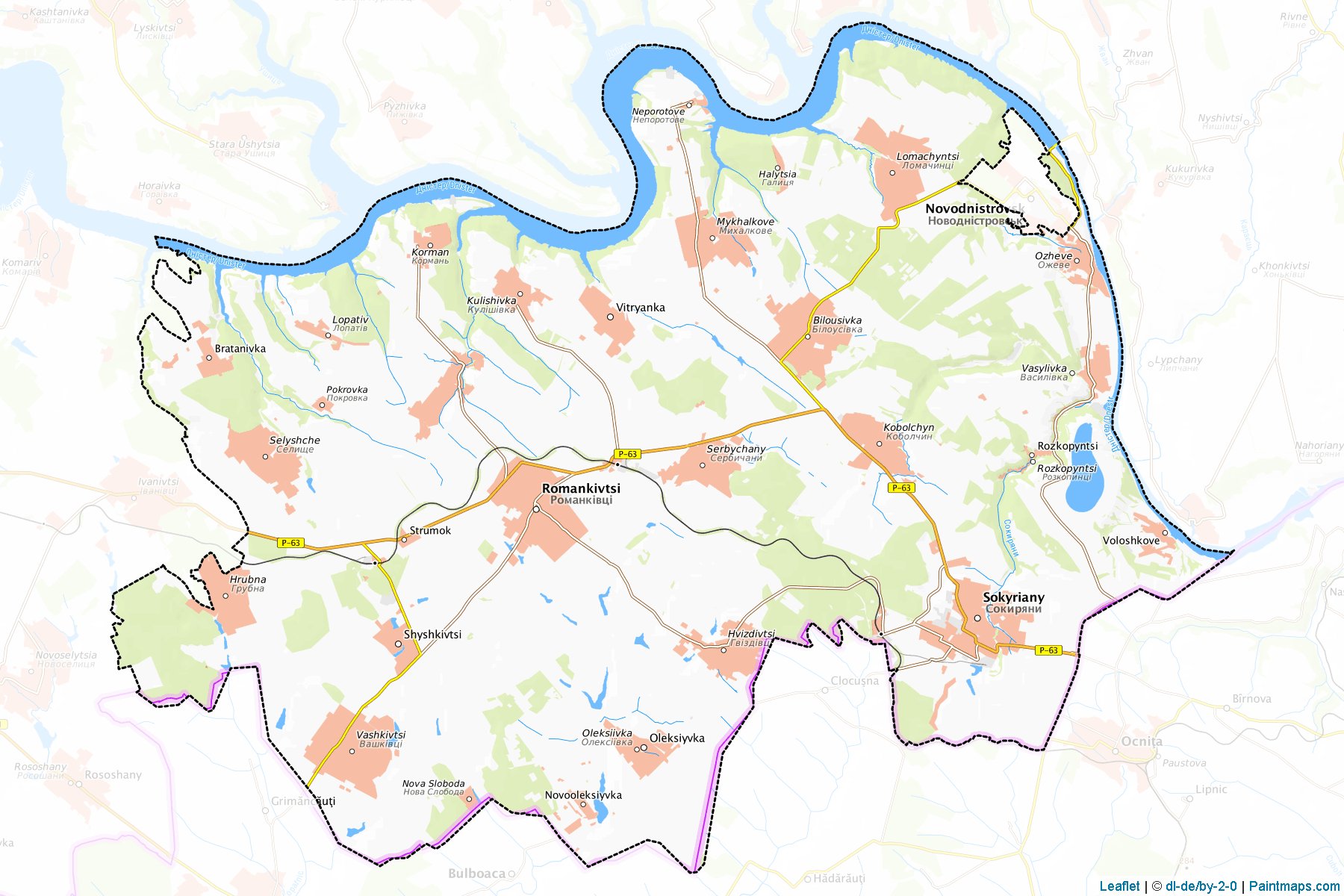 Muestras de recorte de mapas Sokyrianskyi (Chernivtsi)-1