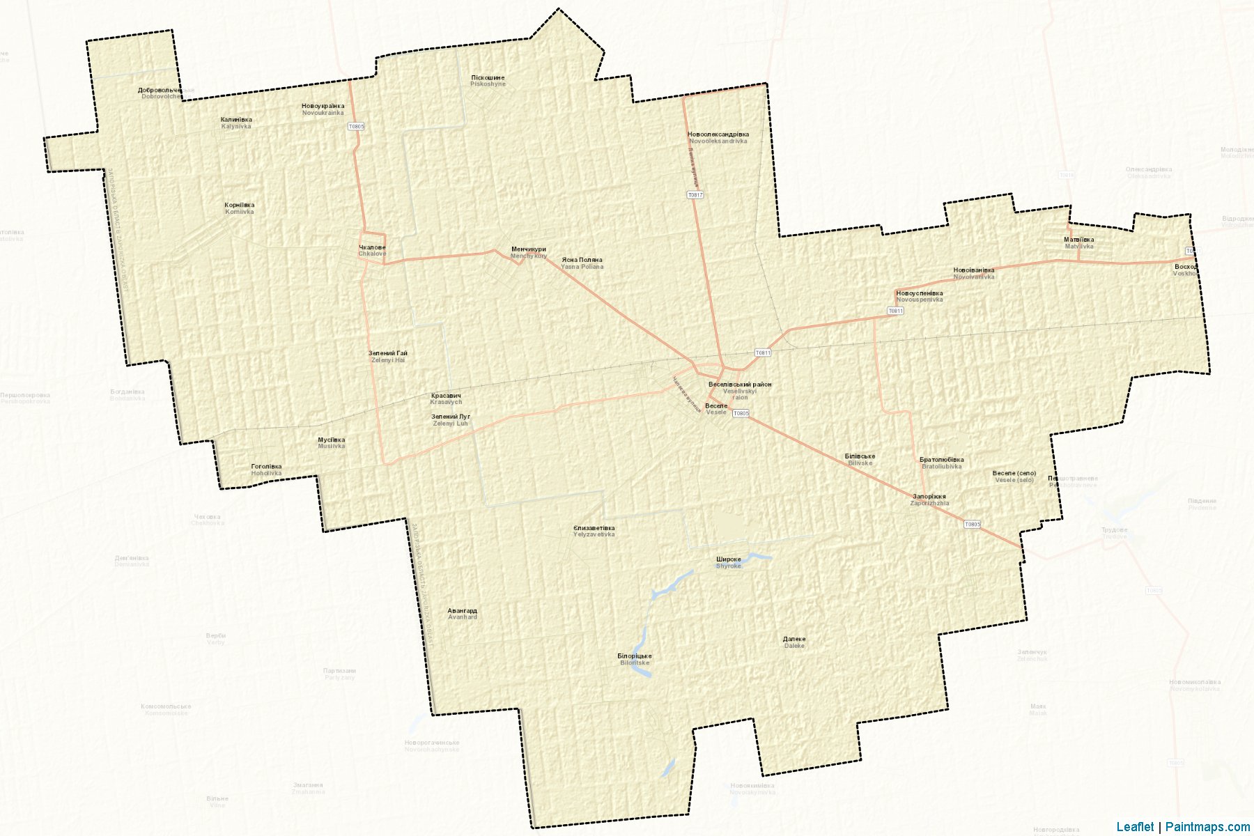 Muestras de recorte de mapas Veselivskyi (Zaporizhia)-2