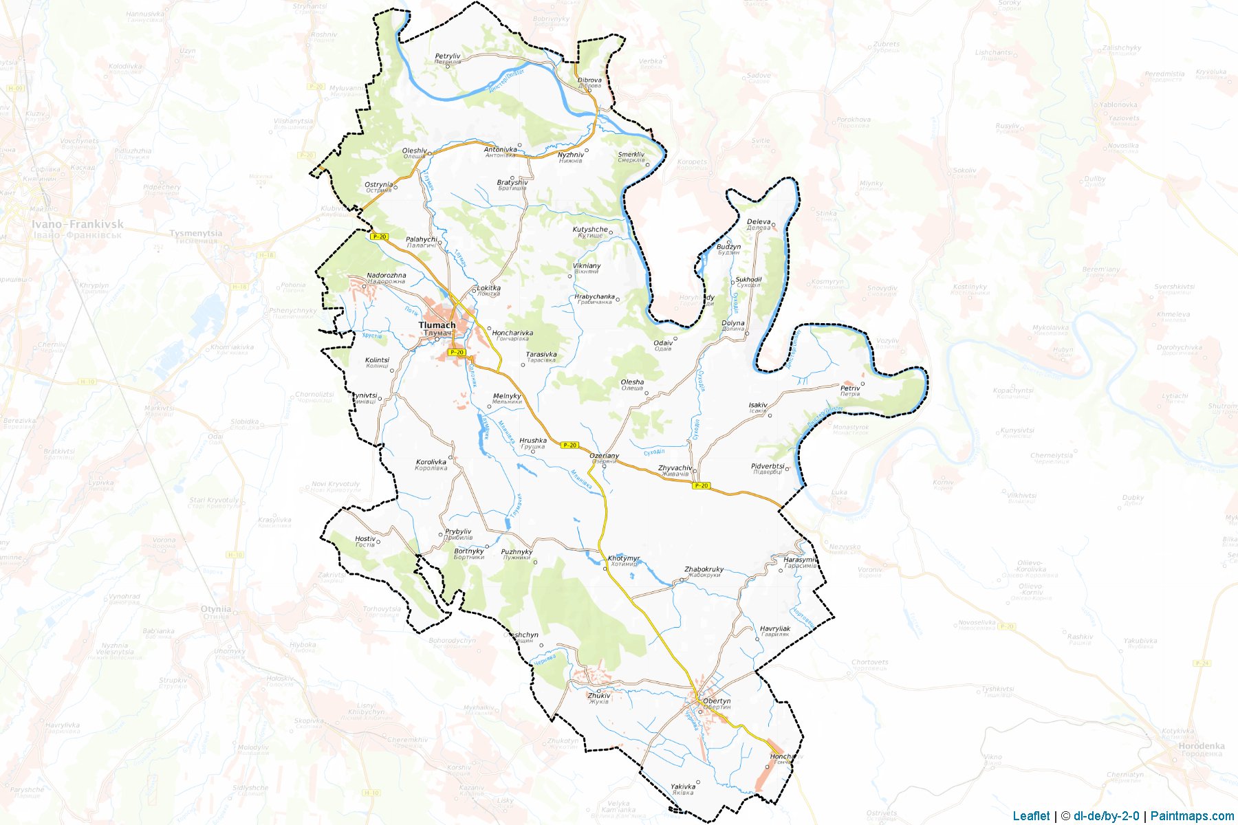 Tlumatskyi (İvano-Frankivsk Oblastı) Haritası Örnekleri-1