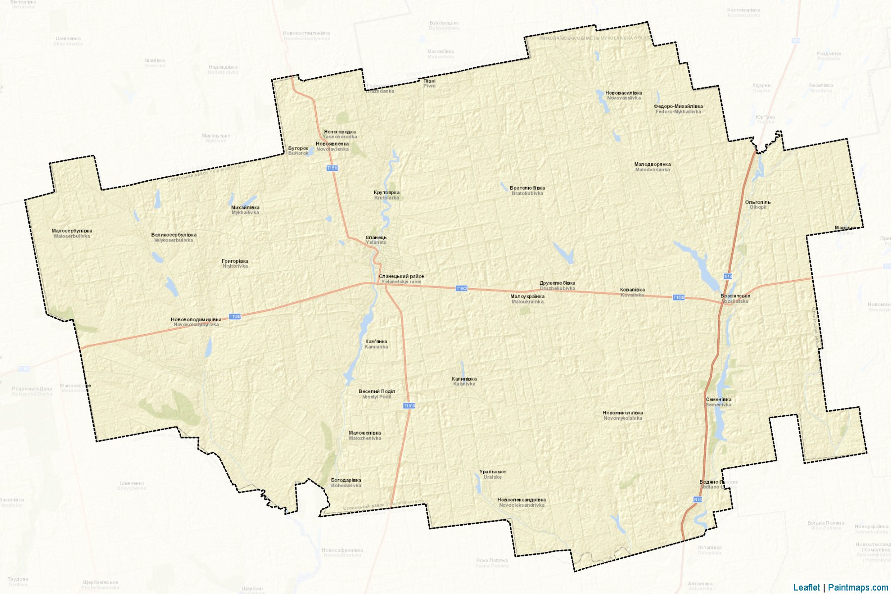 Yelanets'kyi (Mykolaiv) Map Cropping Samples-2