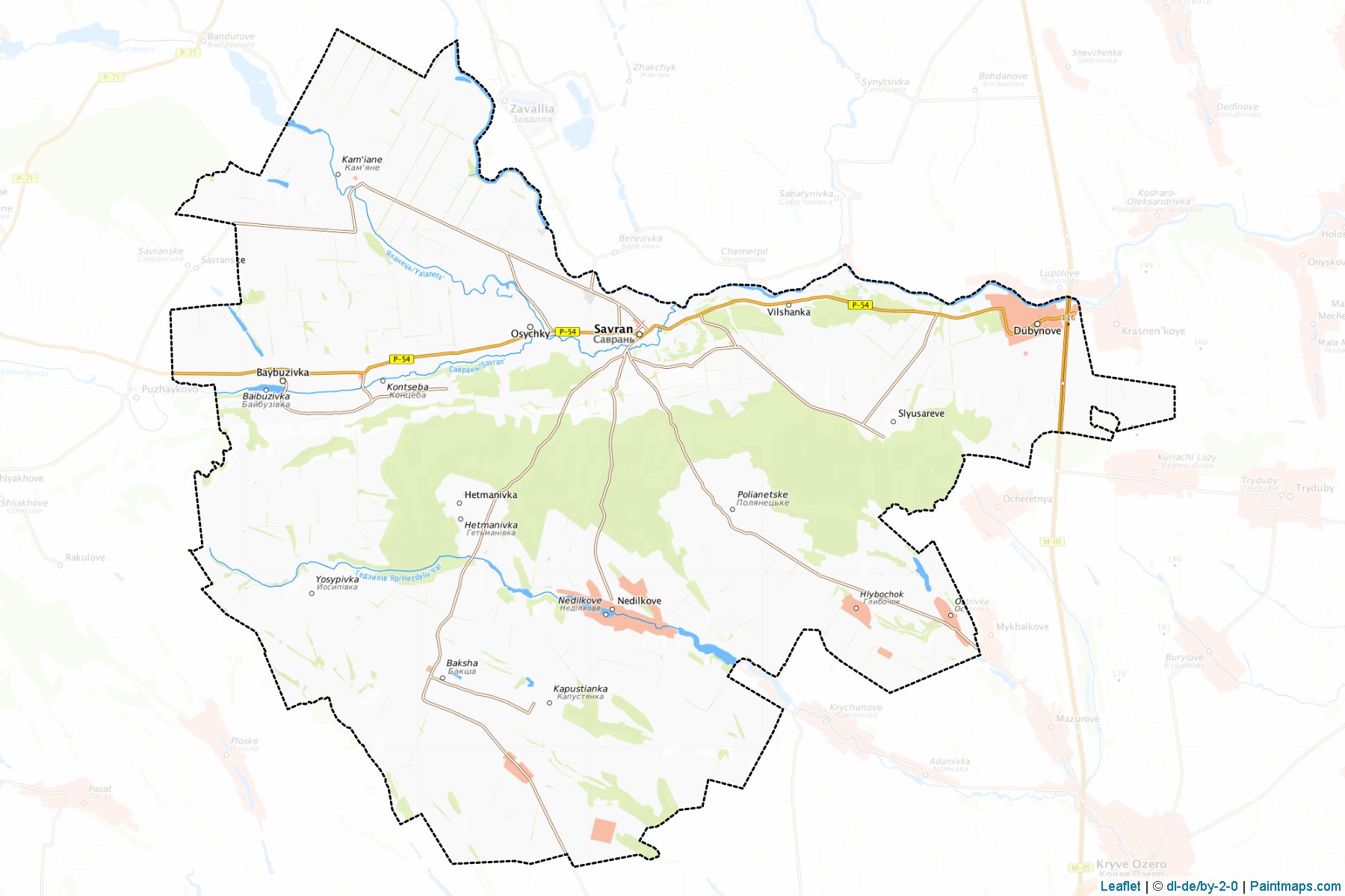 Muestras de recorte de mapas Savranskyi (Odessa)-1