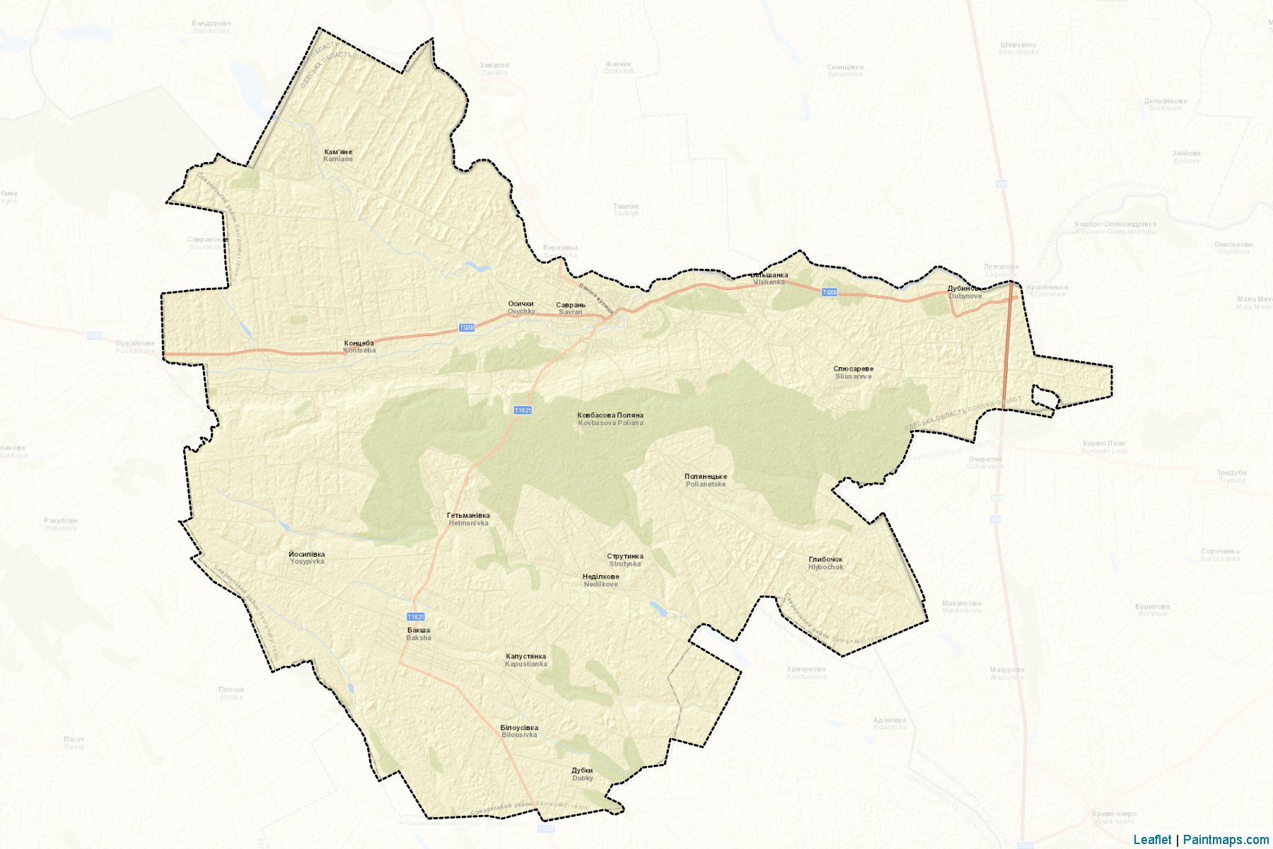 Muestras de recorte de mapas Savranskyi (Odessa)-2