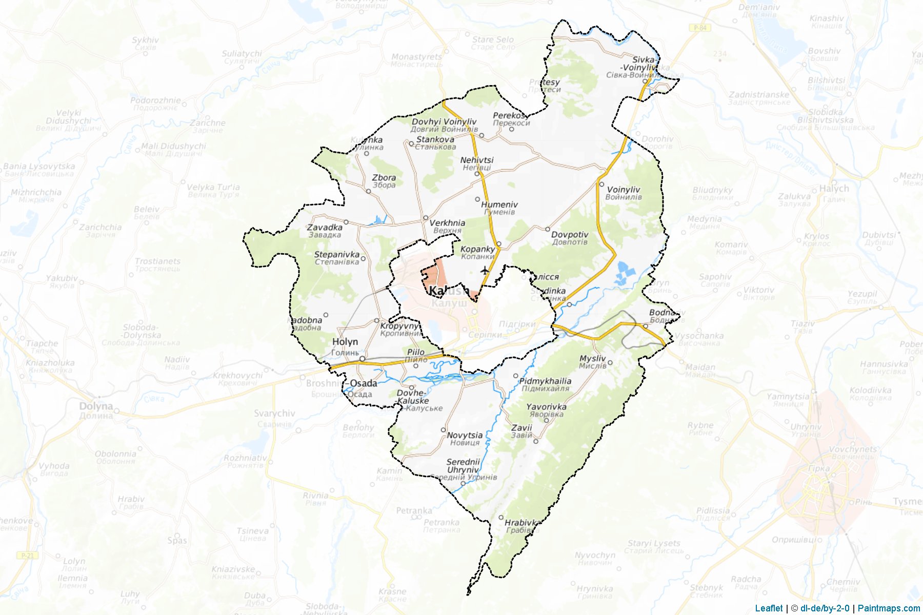 Kalus'kyi (Ivano-Frankivs'k) Map Cropping Samples-1