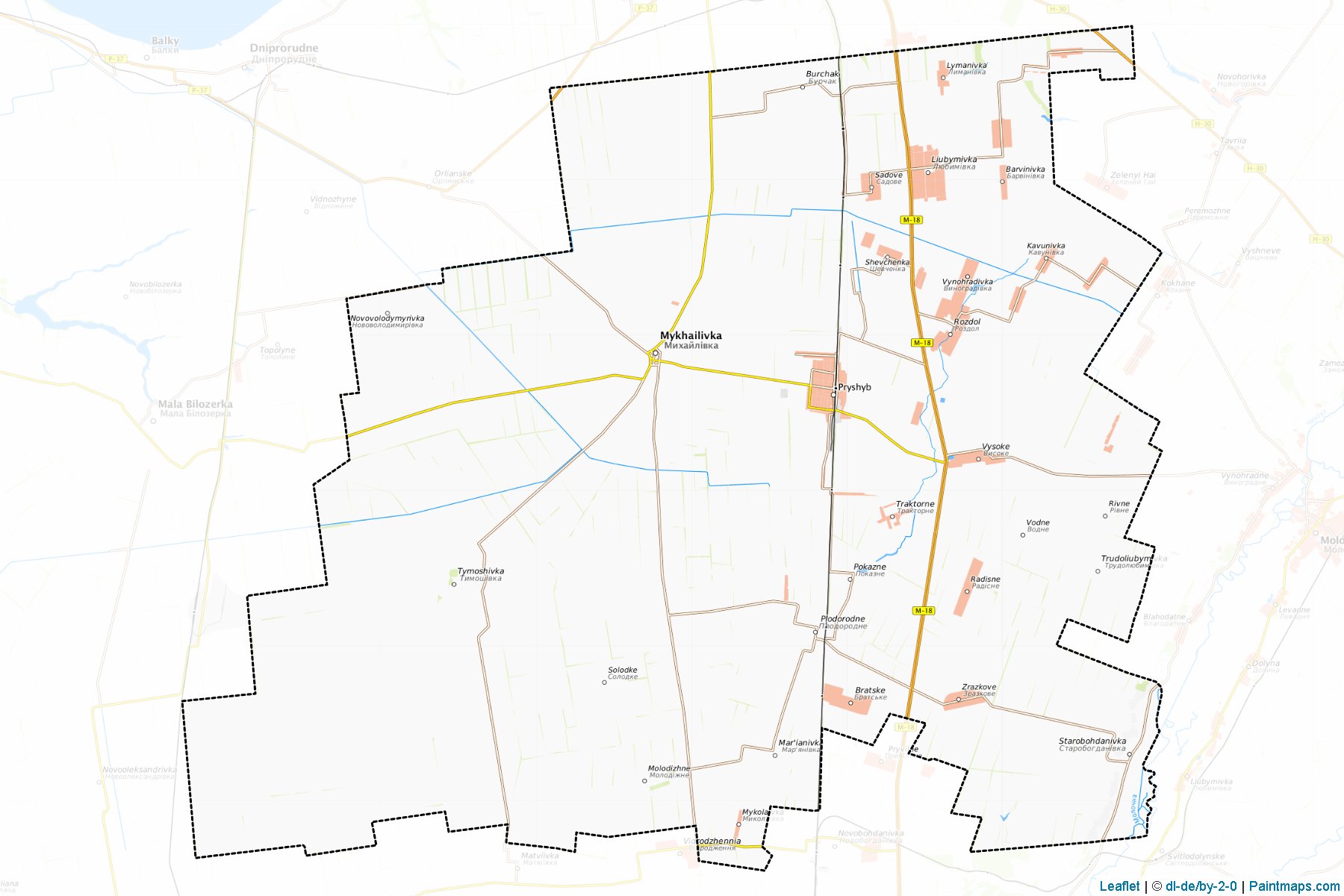 Mykhailivs'kyi (Zaporizhia) Map Cropping Samples-1