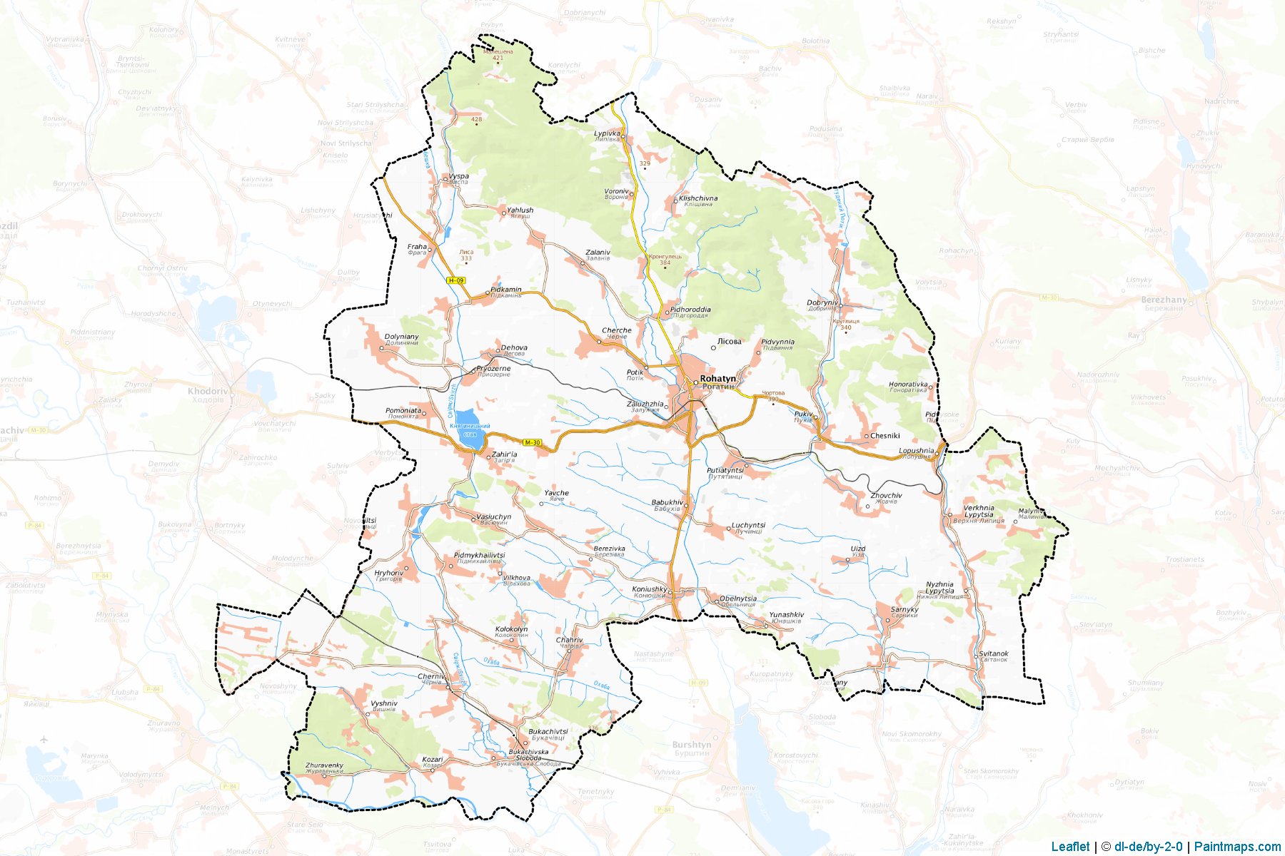 Rohatynskyi (İvano-Frankivsk Oblastı) Haritası Örnekleri-1