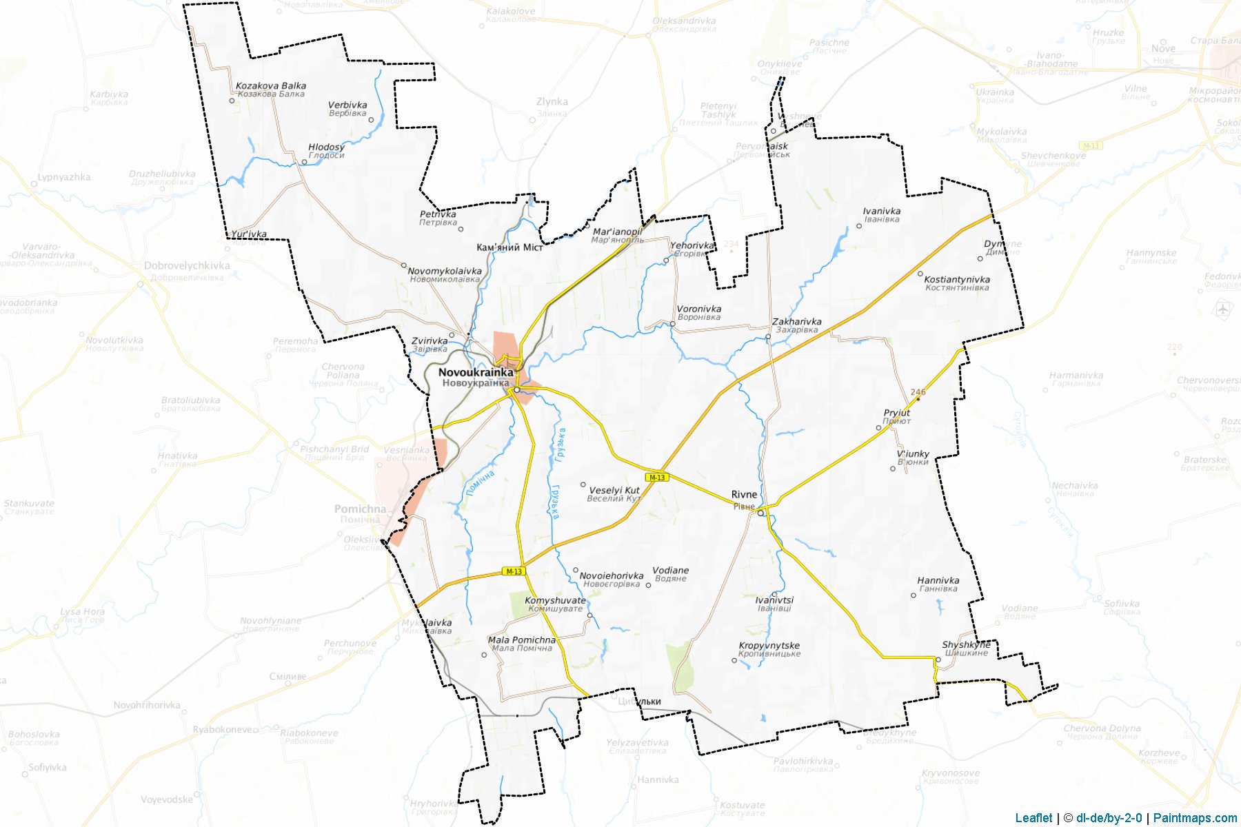 Novoukrainskyi (Kirovograd Oblastı) Haritası Örnekleri-1