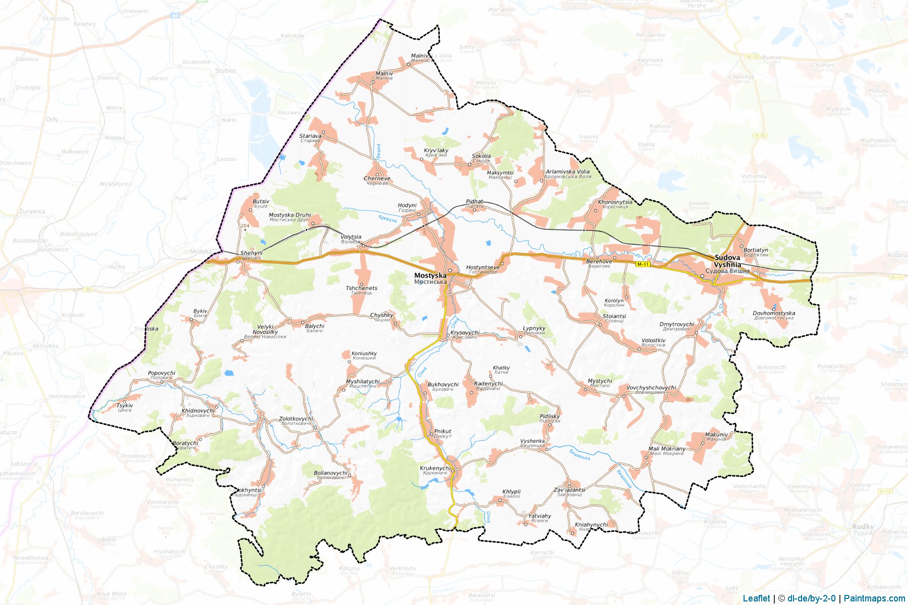 Mostyskyi (Lviv Oblastı) Haritası Örnekleri-1