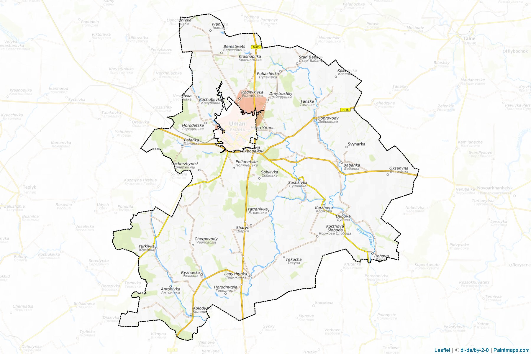 Muestras de recorte de mapas Umanskyi (Cherkasy)-1