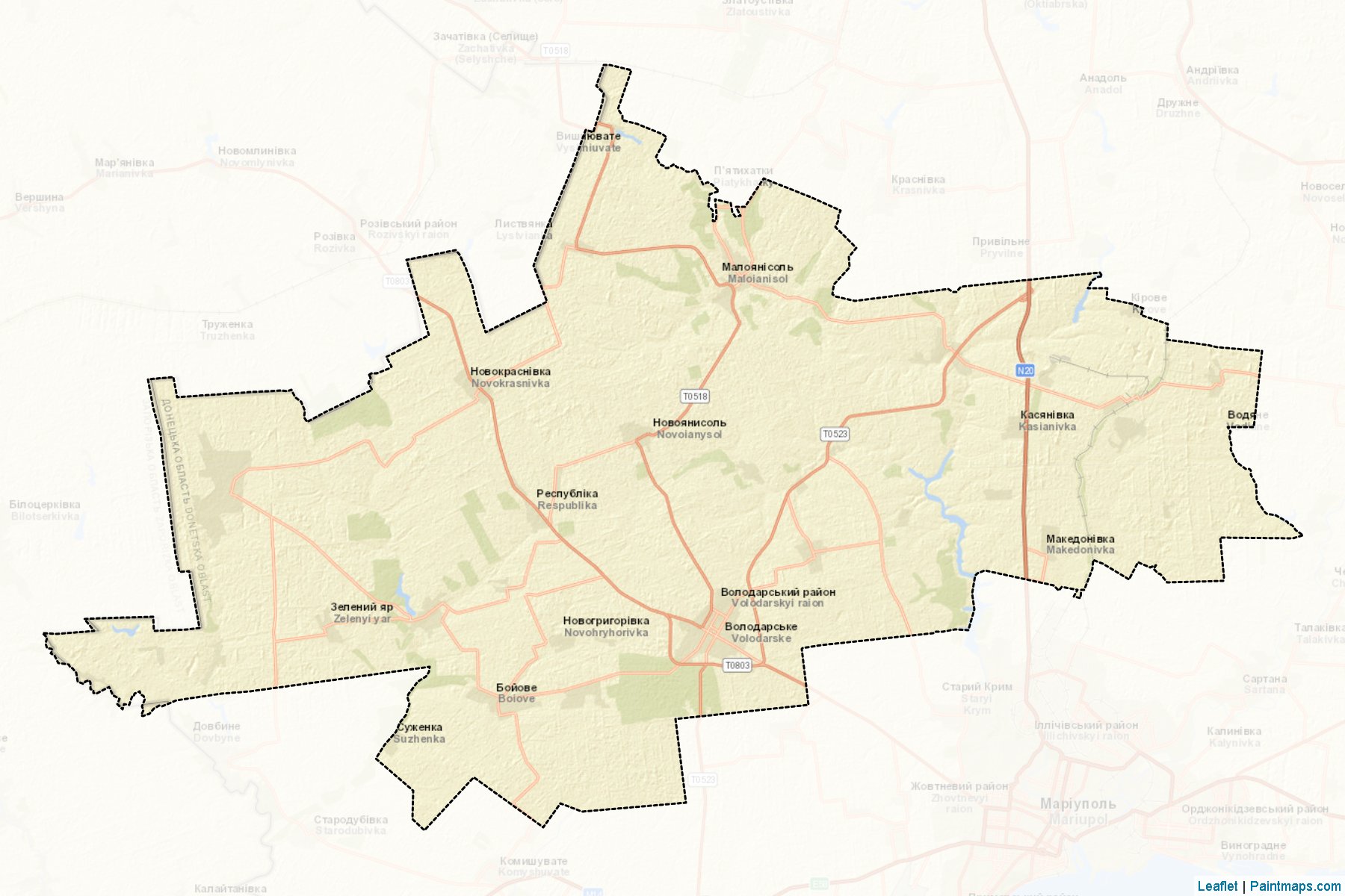 Volodars'kyi (Donetsk) Map Cropping Samples-2