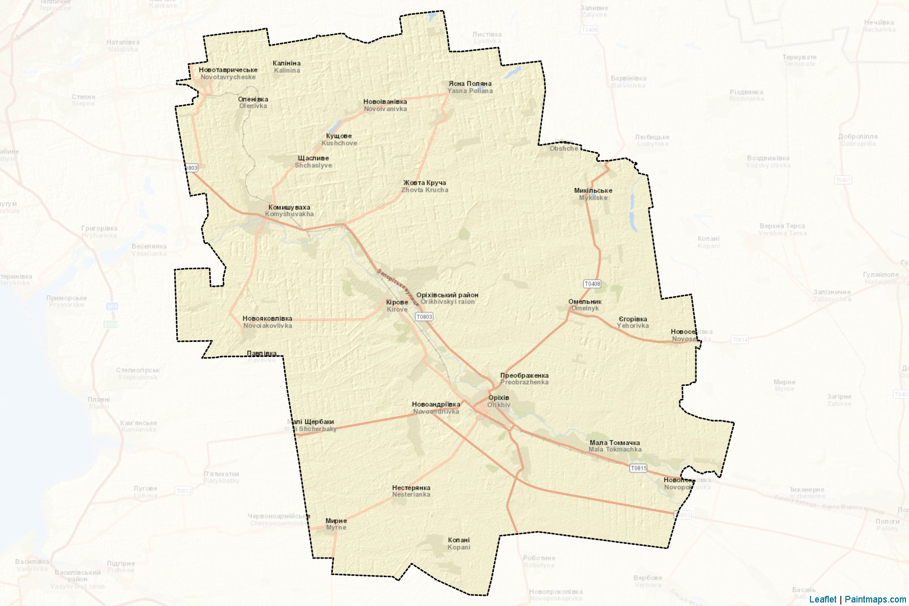 Orikhivs'kyi (Zaporizhia) Map Cropping Samples-2