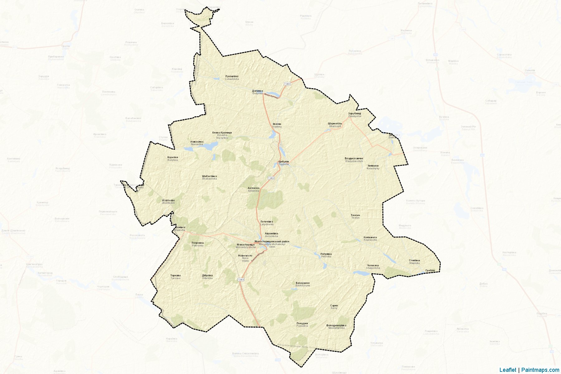 Muestras de recorte de mapas Monastyryshchenskyi (Cherkasy)-2