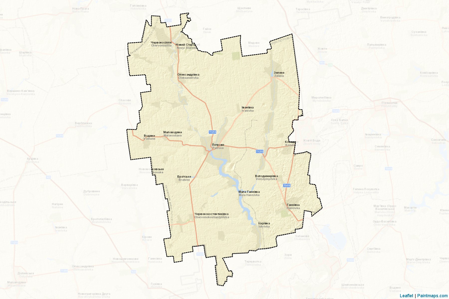 Petrivs'kyi (Kirovohrad) Map Cropping Samples-2