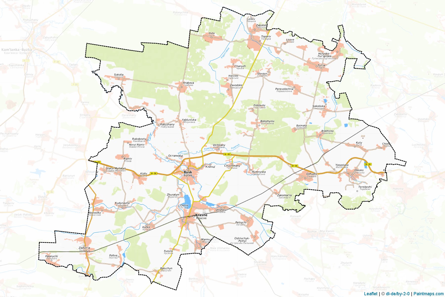 Bus'kyi (Lviv) Map Cropping Samples-1