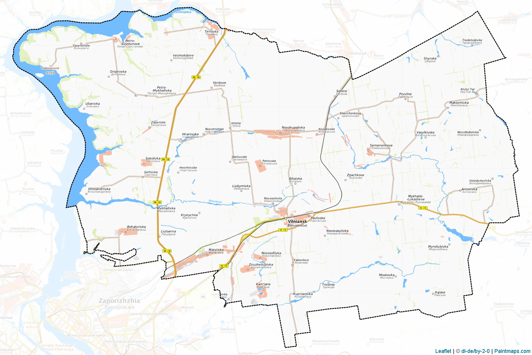 Muestras de recorte de mapas Vilnianskyi (Zaporizhia)-1