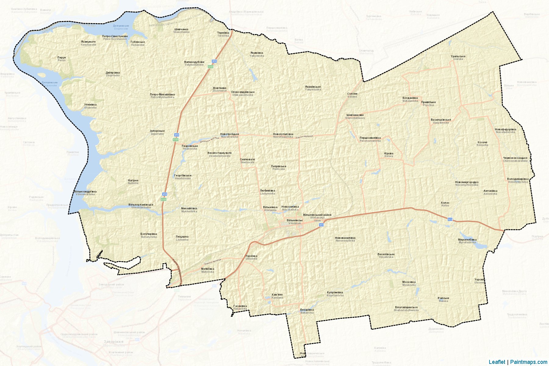 Muestras de recorte de mapas Vilnianskyi (Zaporizhia)-2