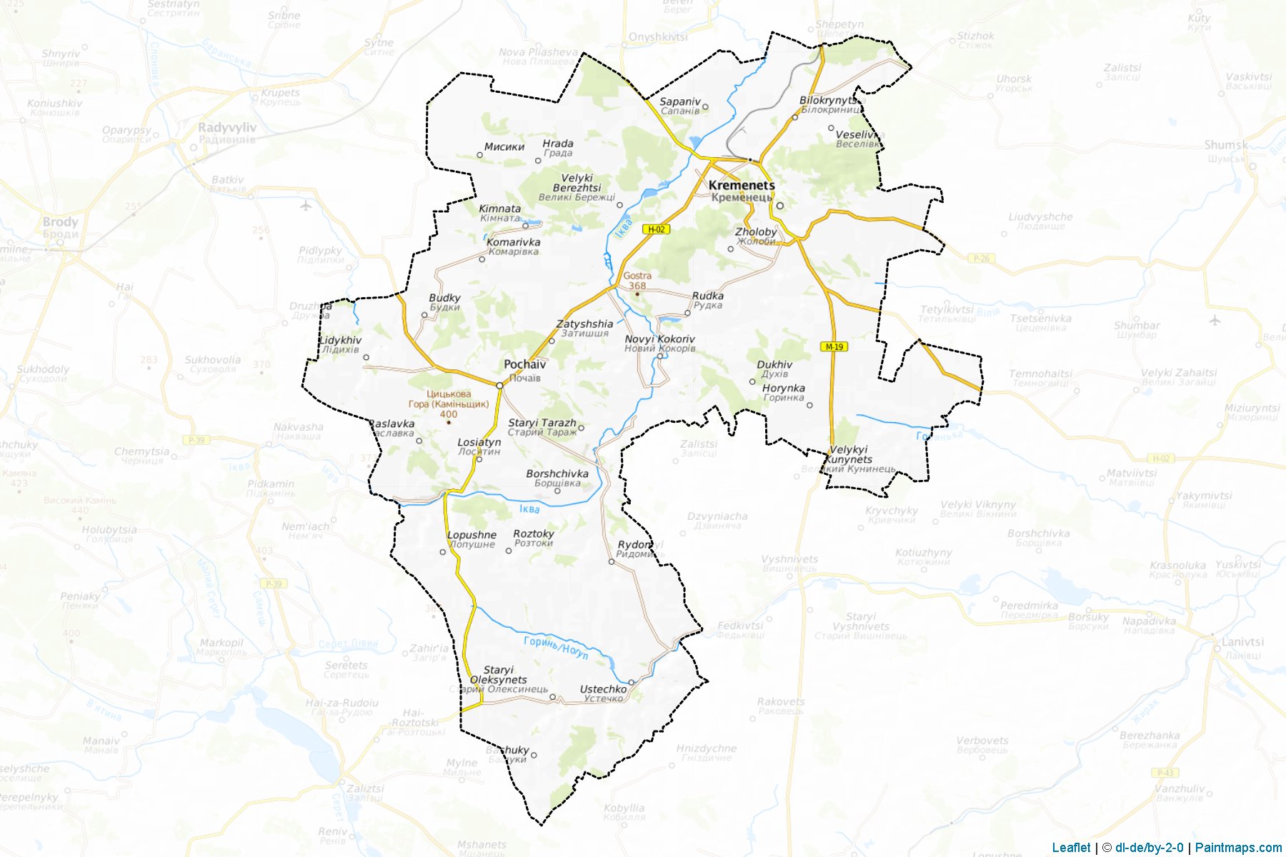 Kremenets'kyi (Ternopil) Map Cropping Samples-1