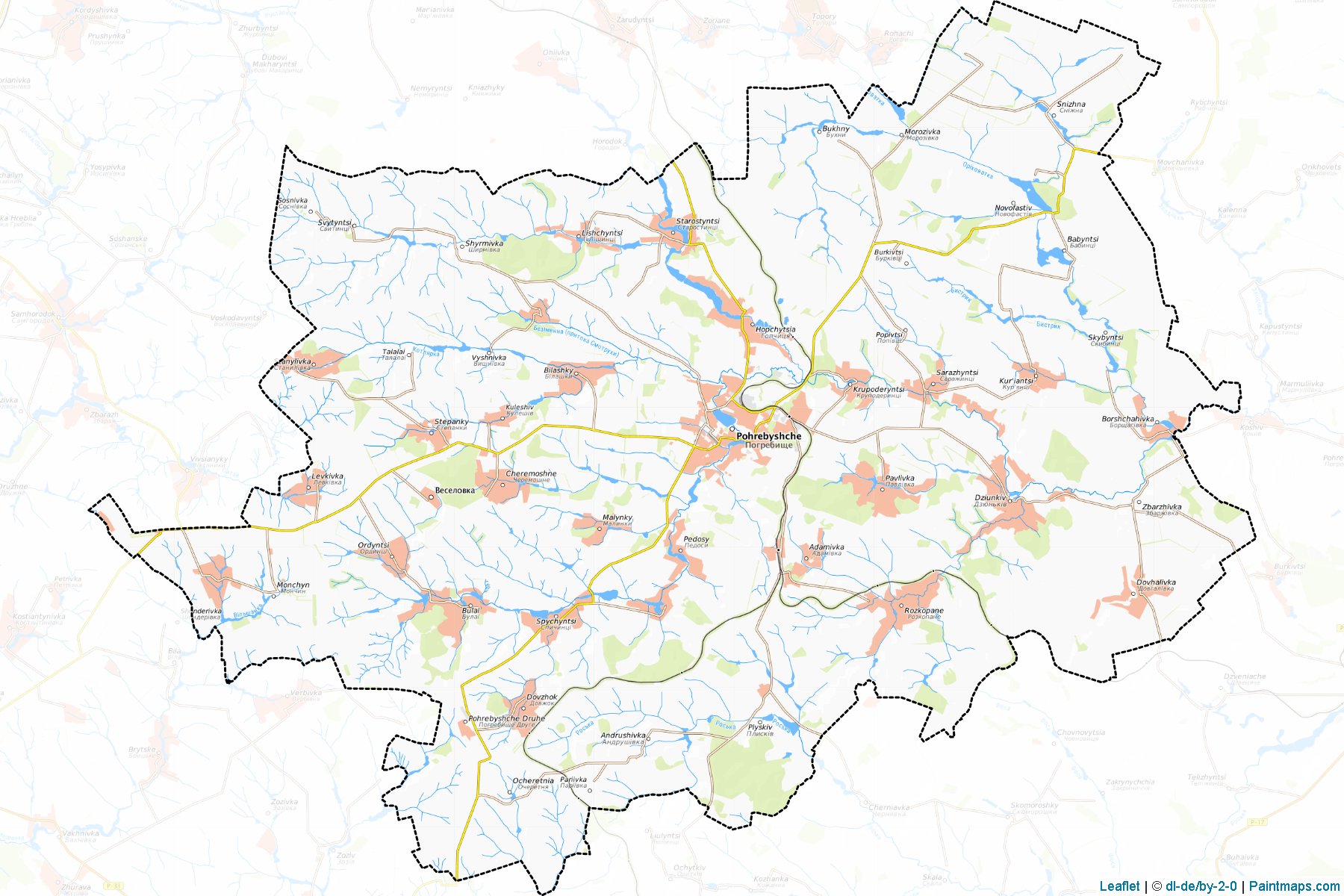 Muestras de recorte de mapas Pohrebyshchenskyi (Vinnytsia)-1