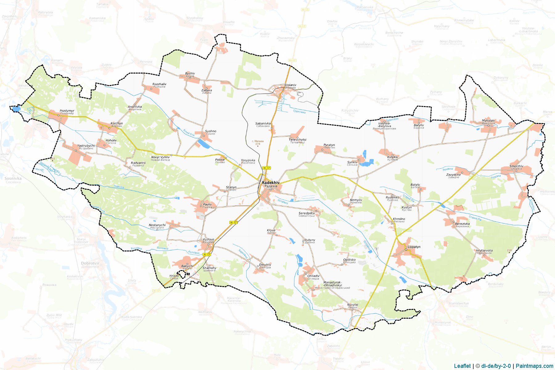 Radekhivs'kyi (Lviv) Map Cropping Samples-1