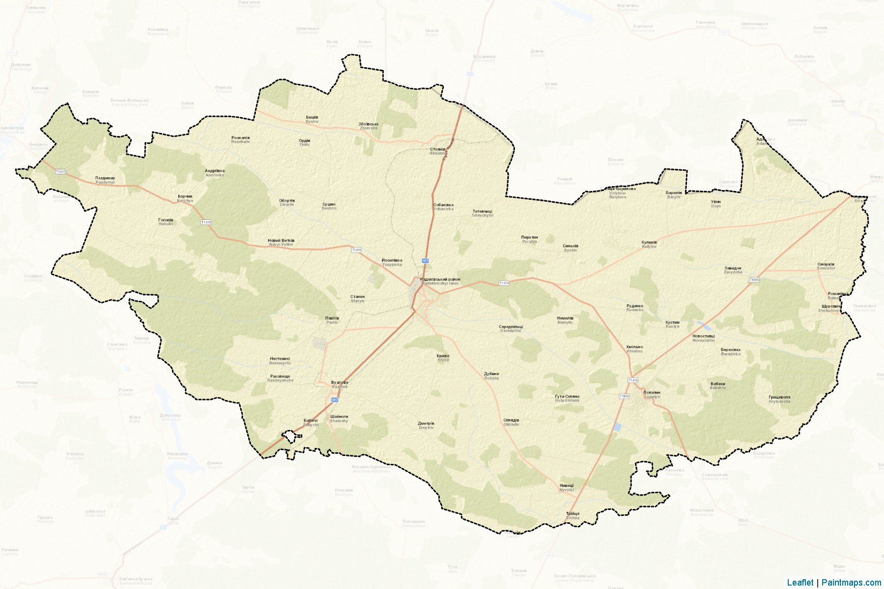 Radekhivs'kyi (Lviv) Map Cropping Samples-2