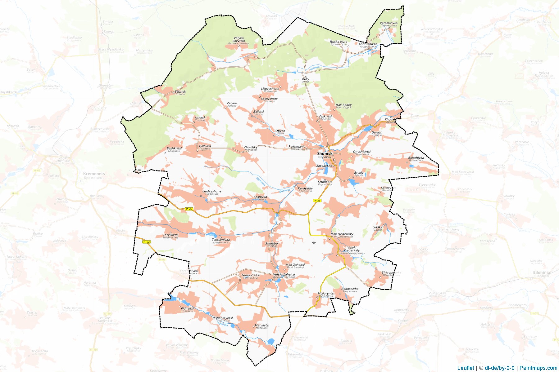 Muestras de recorte de mapas Shumskyi (Ternopil)-1