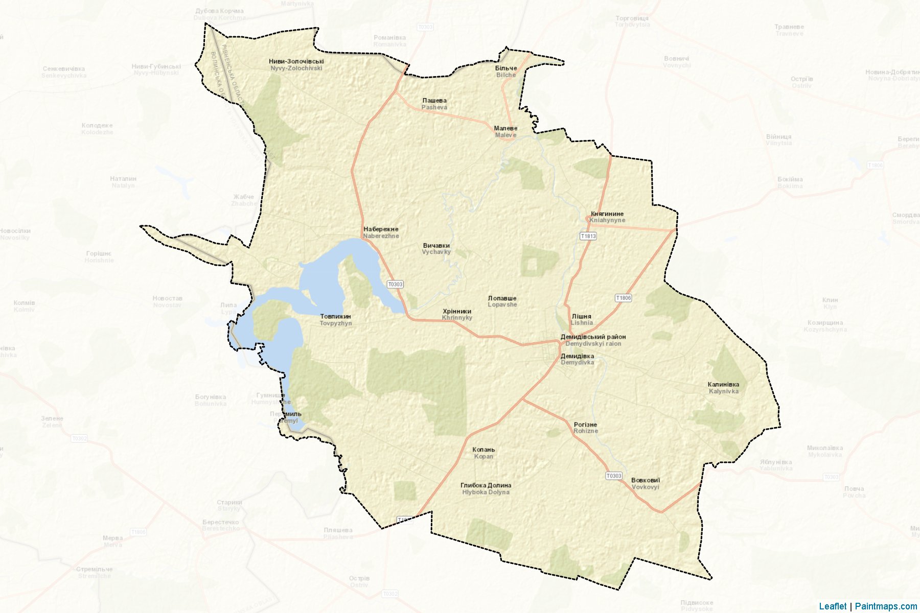 Demydivs'kyi (Rivne) Map Cropping Samples-2