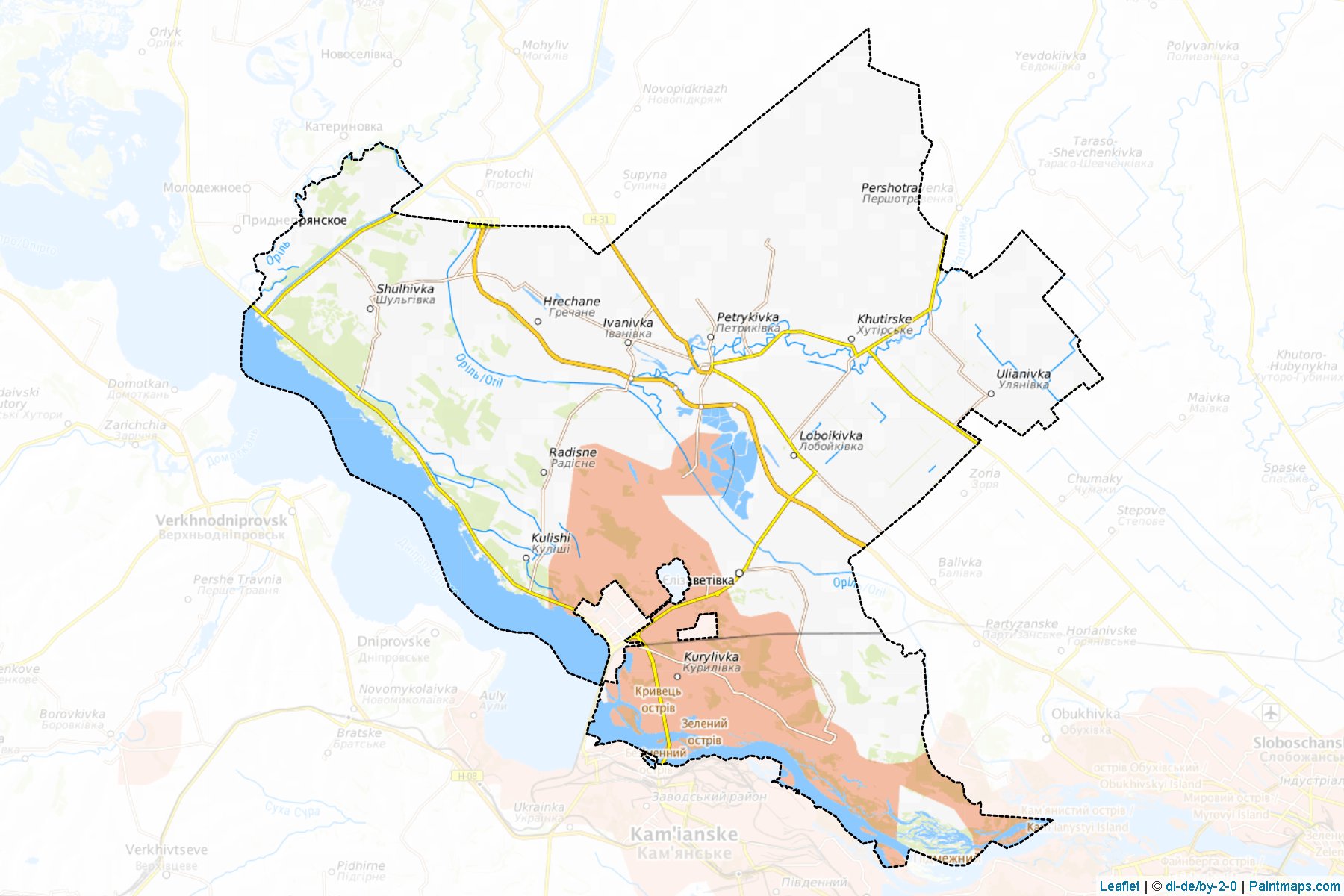 Petrykivs'kyi (Dnipropetrovs'k) Map Cropping Samples-1