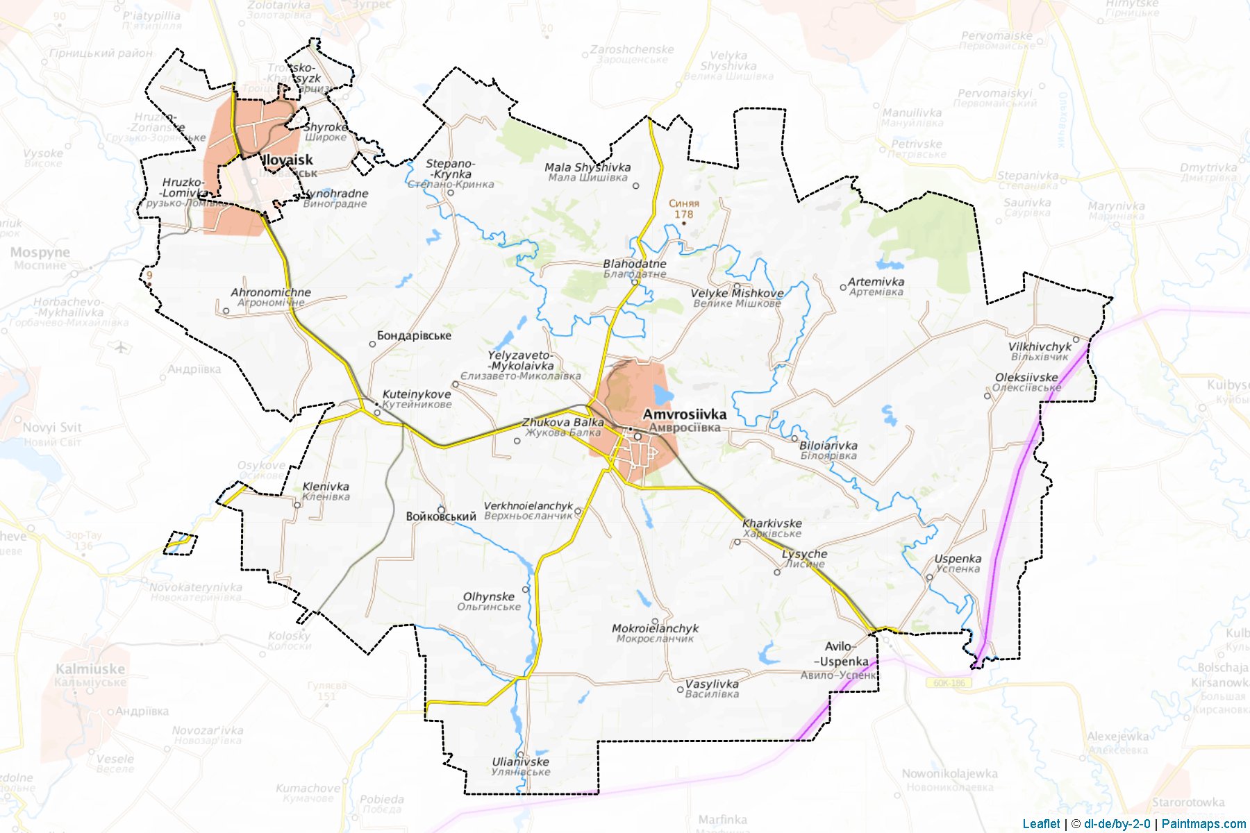 Muestras de recorte de mapas Amvrosiivskyi (Donetsk)-1