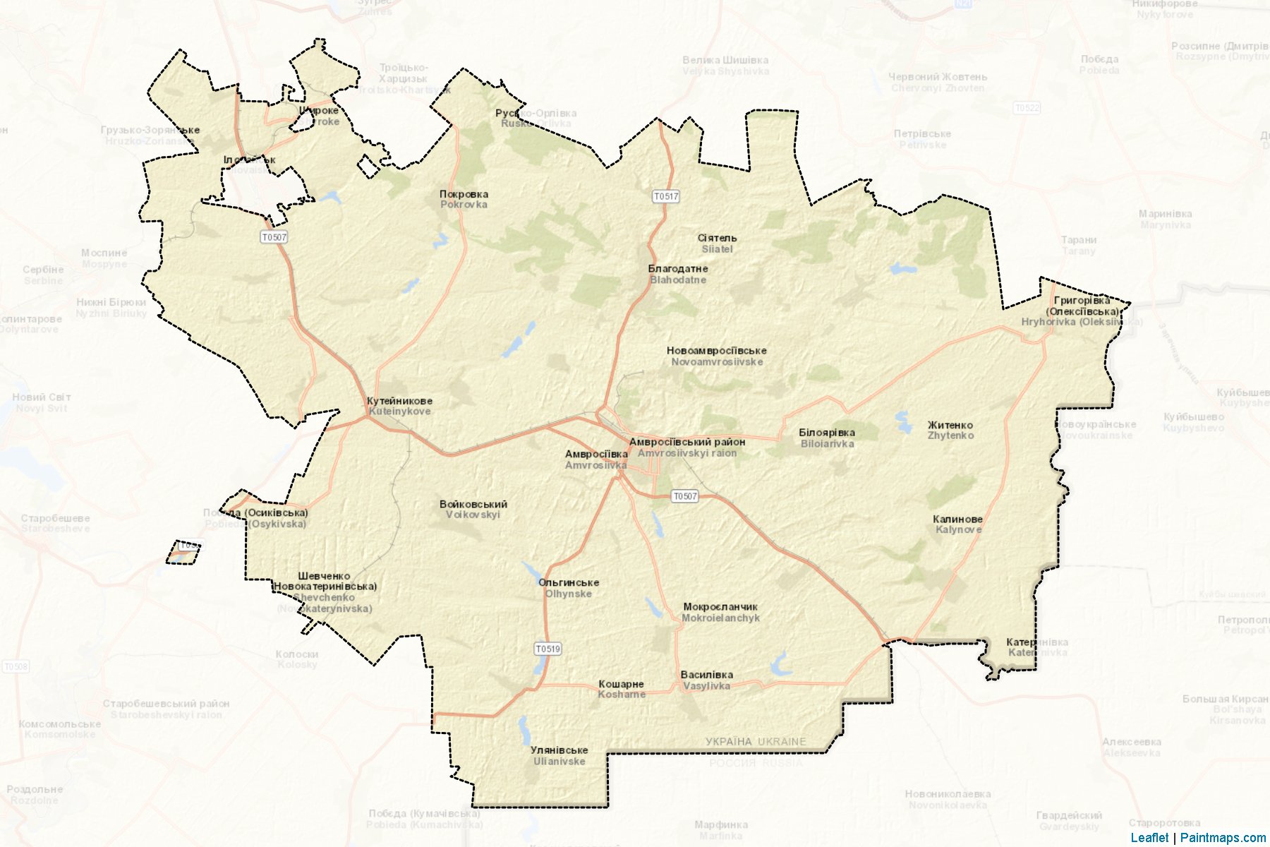 Muestras de recorte de mapas Amvrosiivskyi (Donetsk)-2