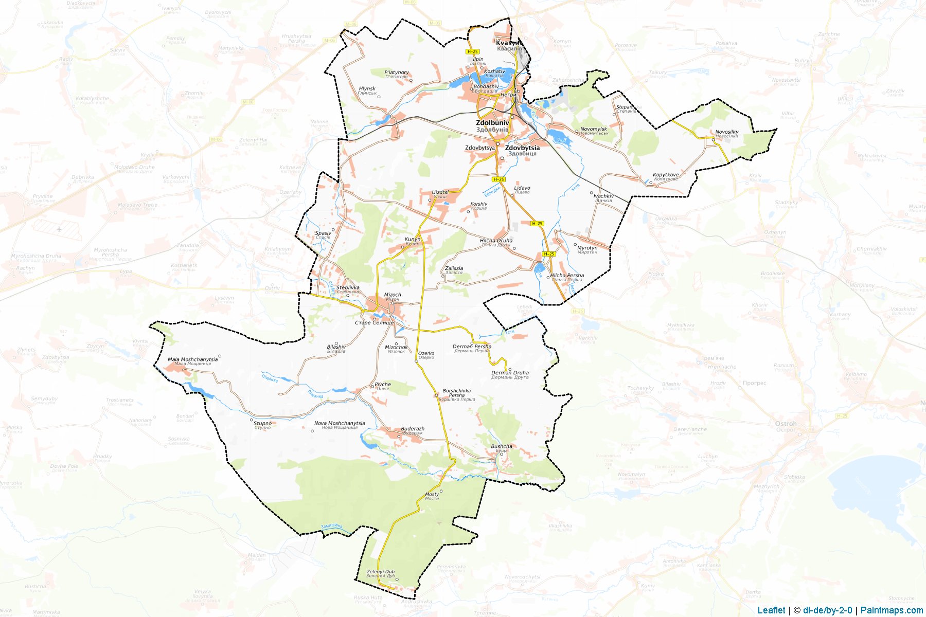 Zdolbunivs'kyi (Rivne) Map Cropping Samples-1