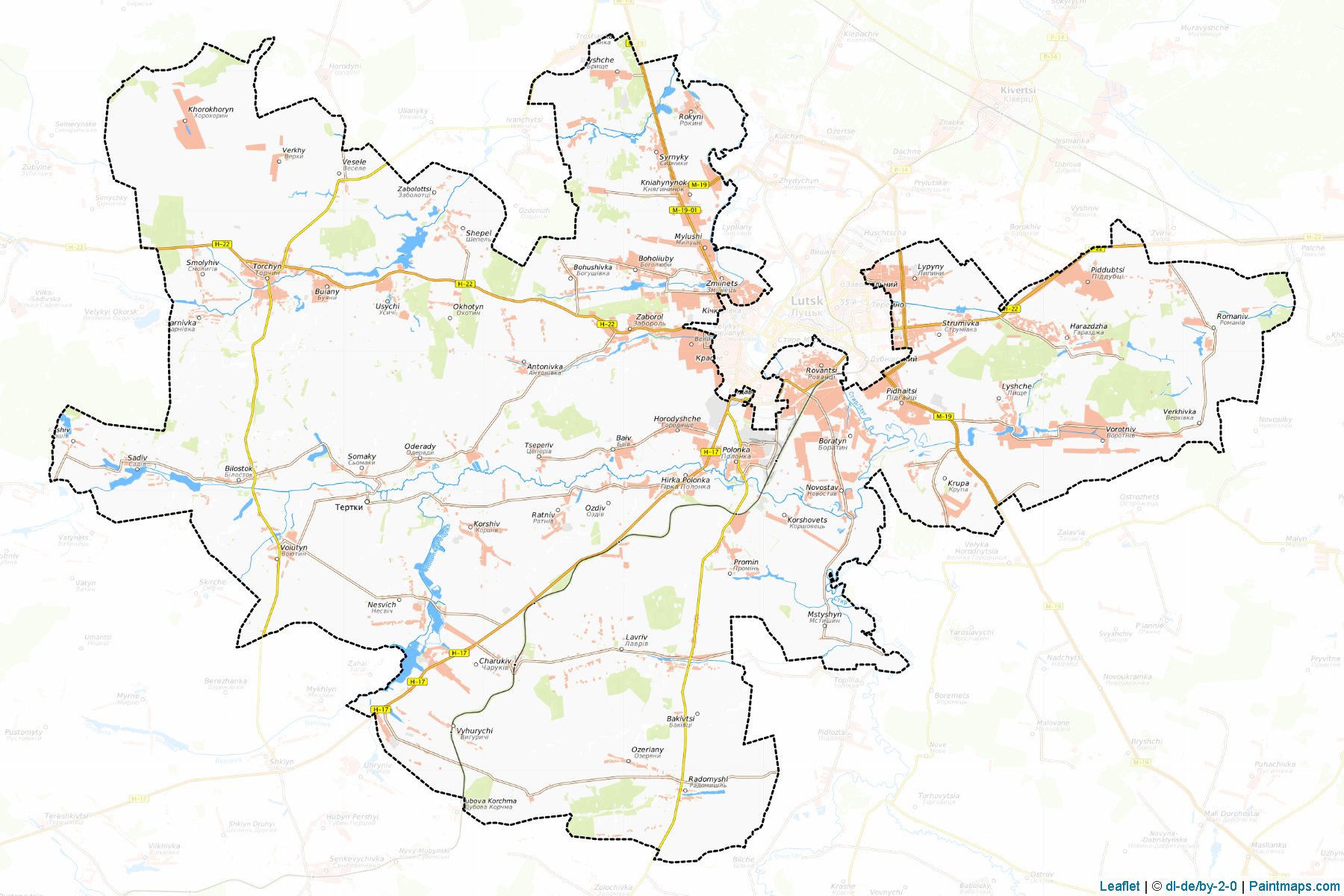 Muestras de recorte de mapas Lutskyi (Volyn)-1