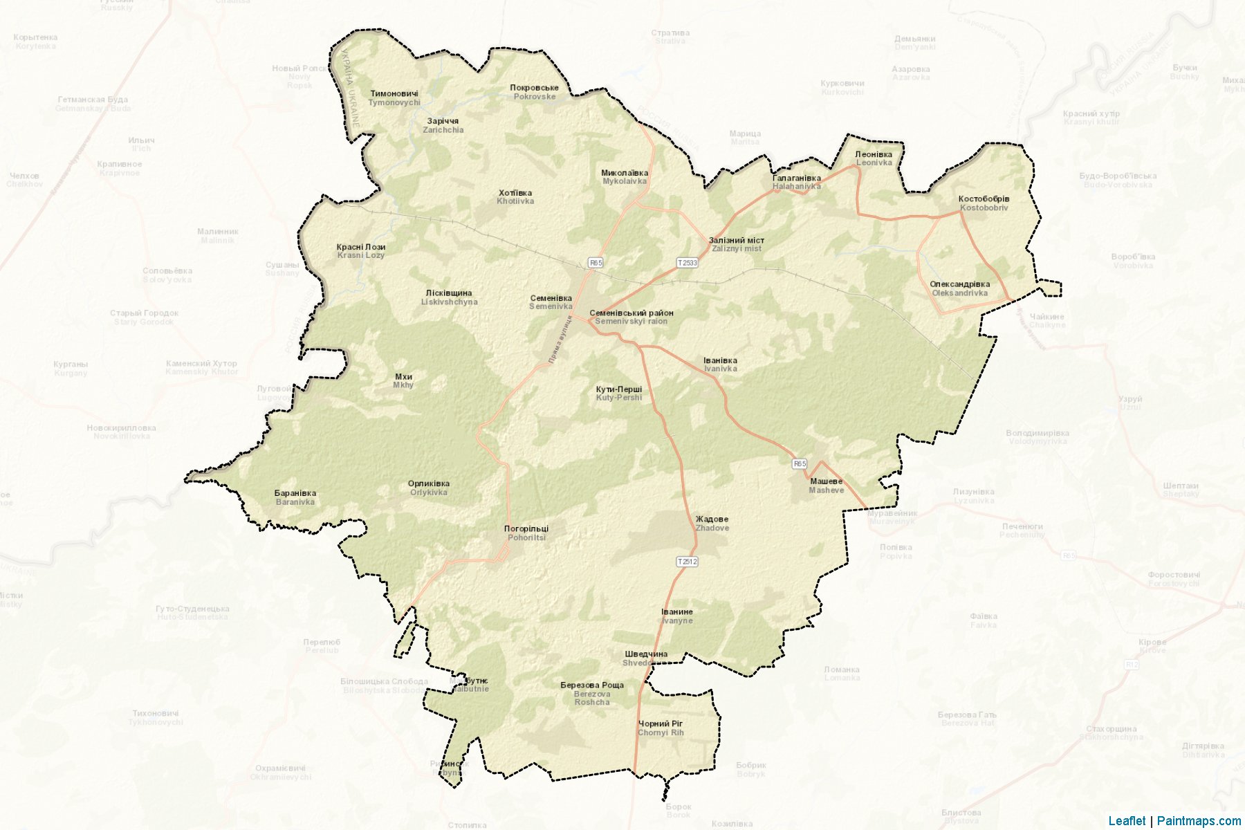 Semenivs'kyi (Chernihiv) Map Cropping Samples-2