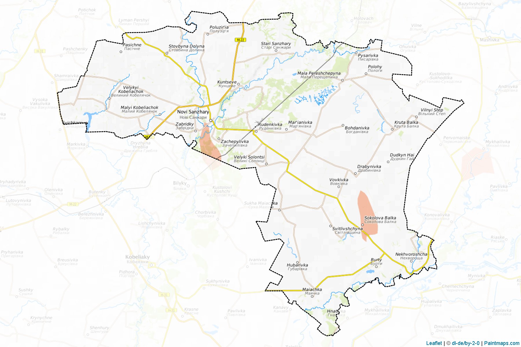 Novosanzharskyi (Poltava Oblastı) Haritası Örnekleri-1