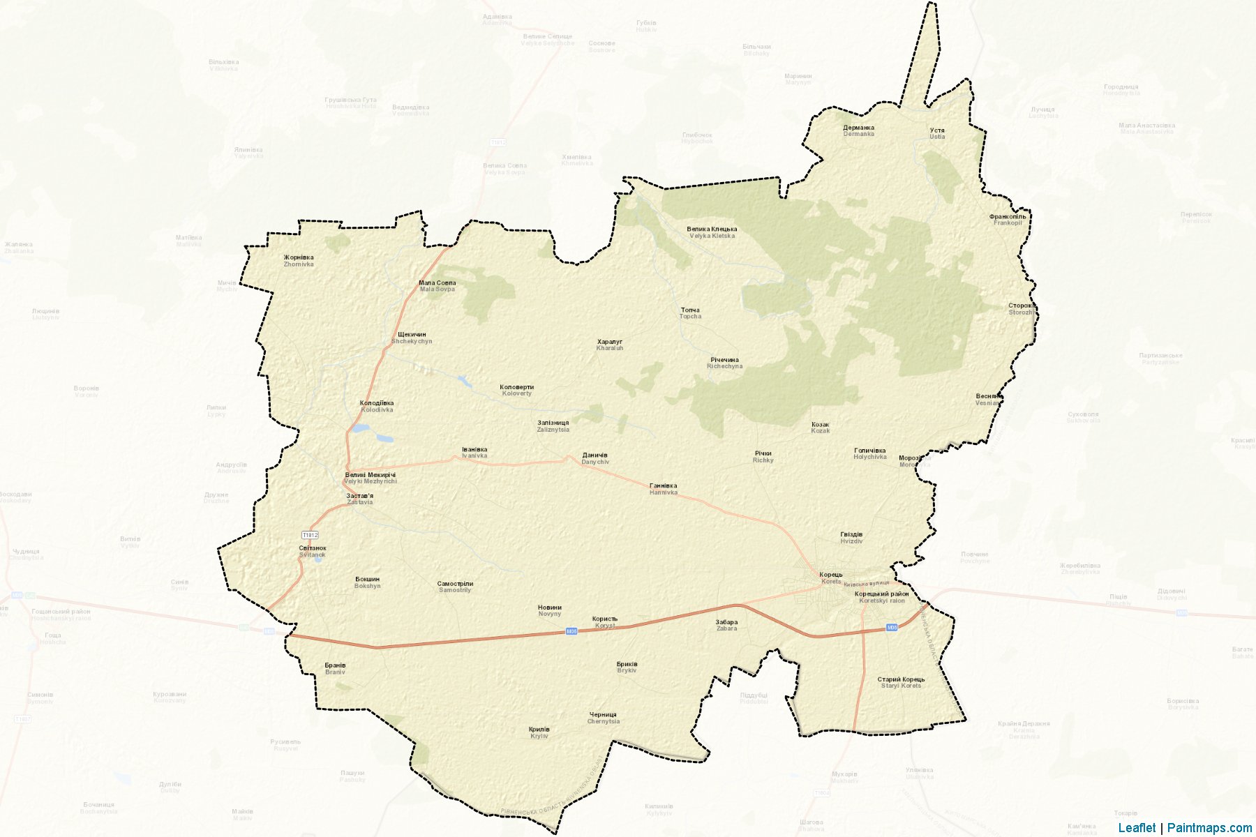 Korets'kyi (Rivne) Map Cropping Samples-2