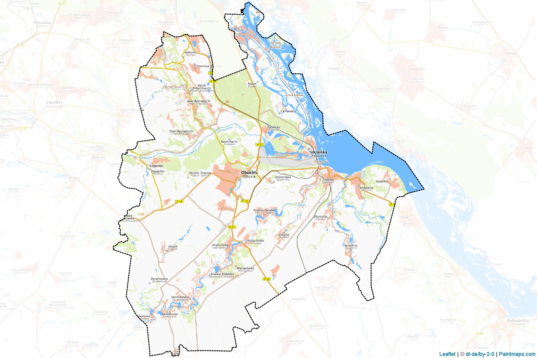 Muestras de recorte de mapas Obukhivska (Kyiv)-1