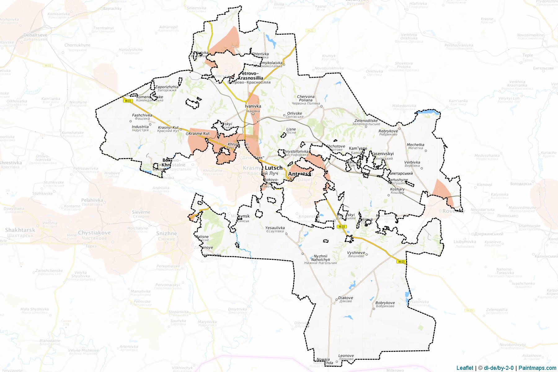 Antratsytivskyi (Luhansk Oblastı) Haritası Örnekleri-1