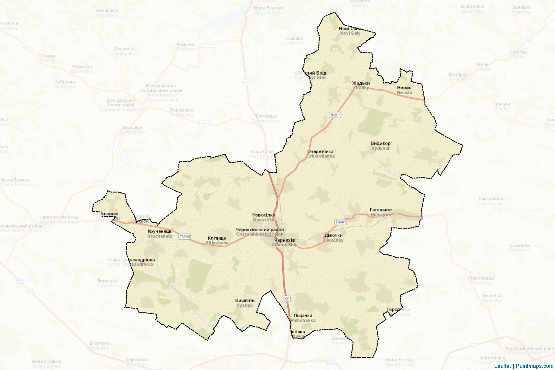 Muestras de recorte de mapas Cherniakhivskyi (Zhytomyr)-2