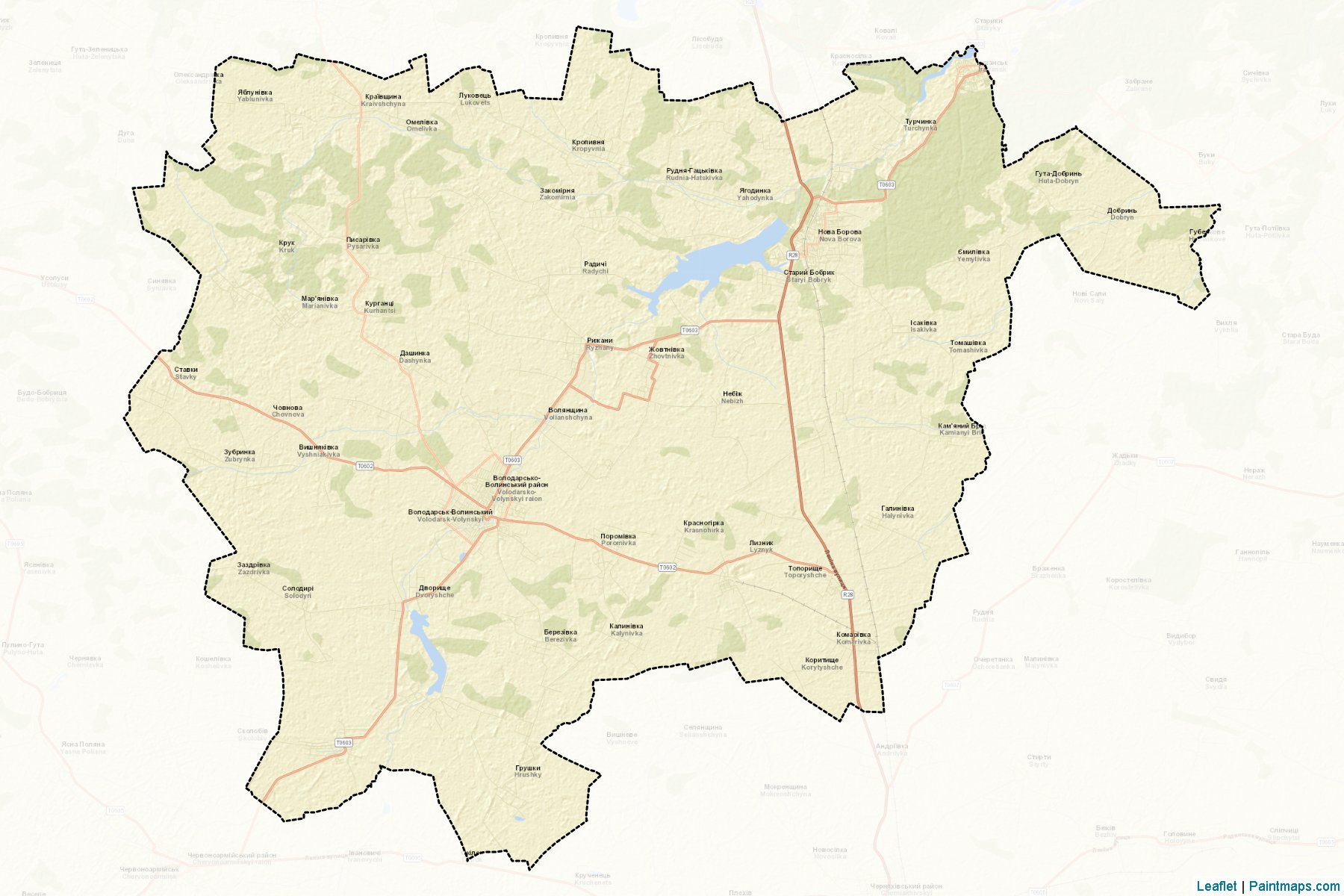 Muestras de recorte de mapas Volodarsko-Volynskyi (Zhytomyr)-2