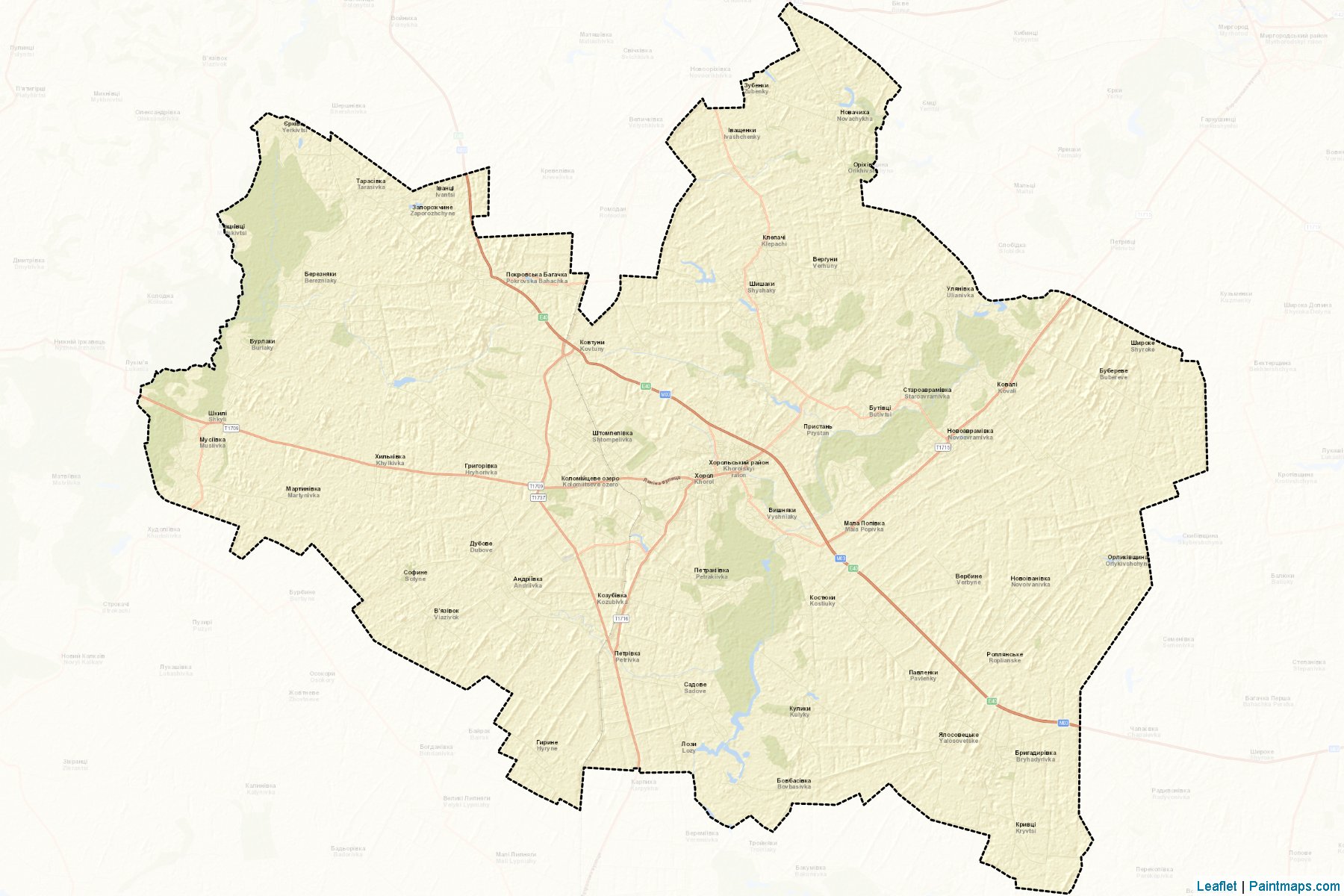 Muestras de recorte de mapas Khorolskyi (Poltava)-2