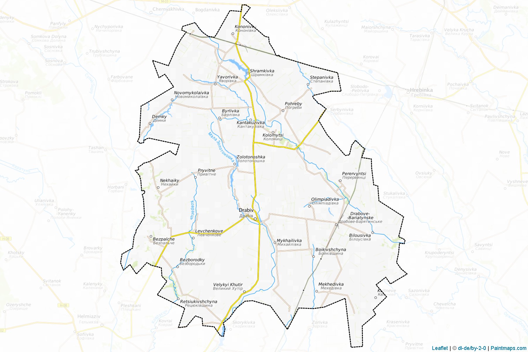 Muestras de recorte de mapas Drabivskyi (Cherkasy)-1