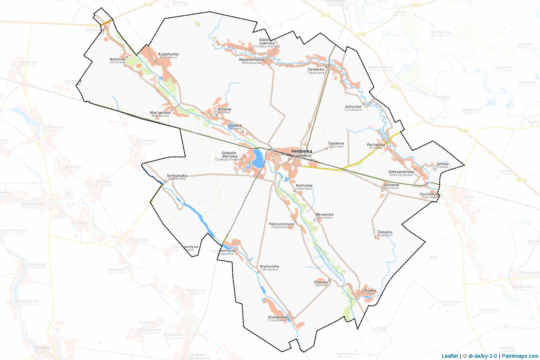 Hrebinkivs'kyi (Poltava) Map Cropping Samples-1