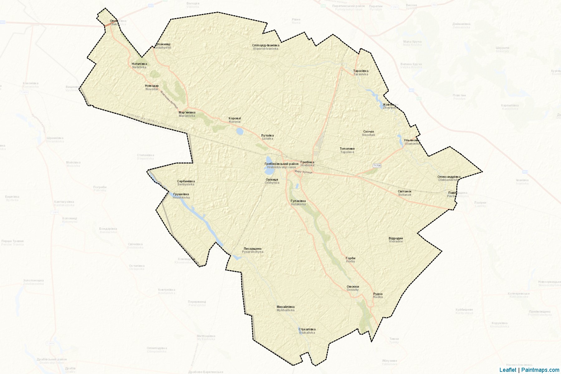 Hrebinkivs'kyi (Poltava) Map Cropping Samples-2