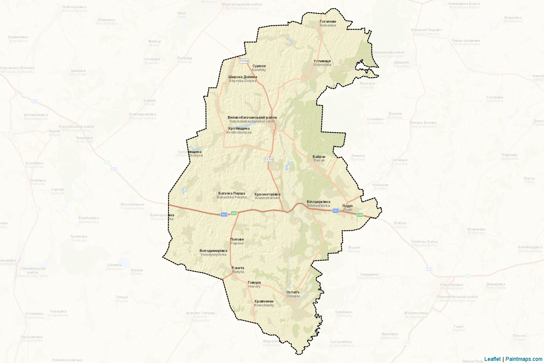 Muestras de recorte de mapas Velykobahachanskyi (Poltava)-2