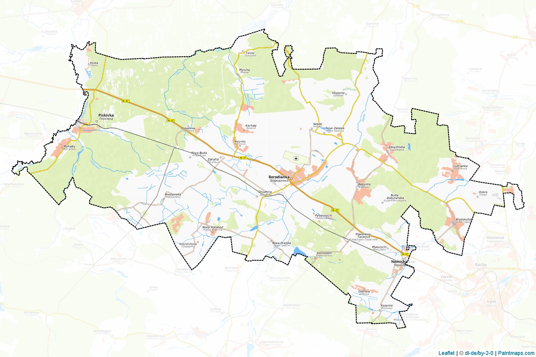 Muestras de recorte de mapas Borodianskyi (Kyiv)-1